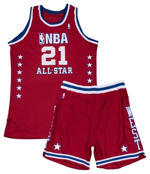 2003 Tim Duncan Game Used All-Star Game Western Conference Uniform 